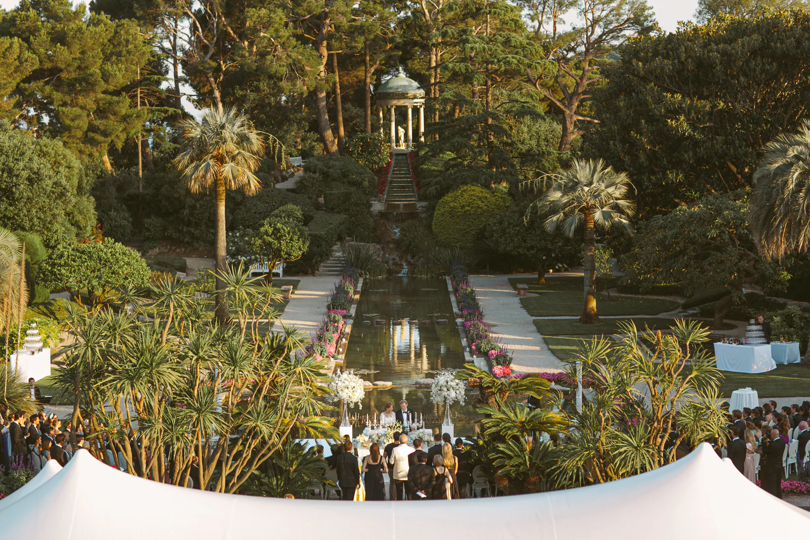 Outdoor wedding ceremony on Saint-Jean-Cap-Ferrat