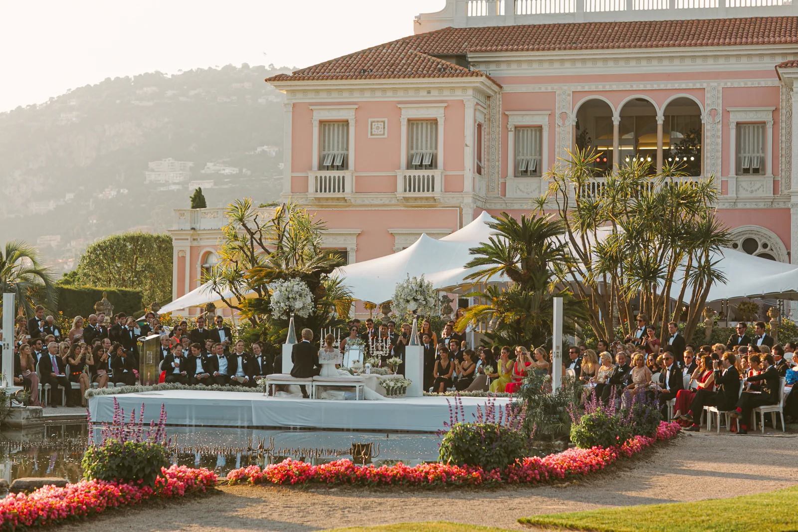 Real wedding photographed at Villa Ephrussi de Rothschild on Saint-Jean-Cap-Ferrat