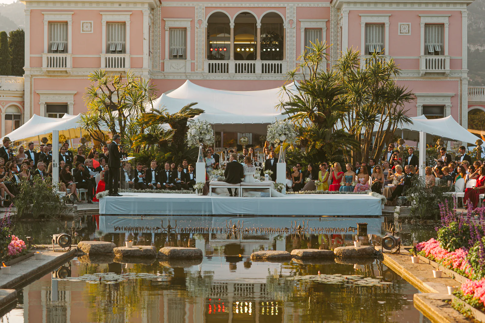 Wedding reception at Villa Ephrussi de Rothschild near Nice