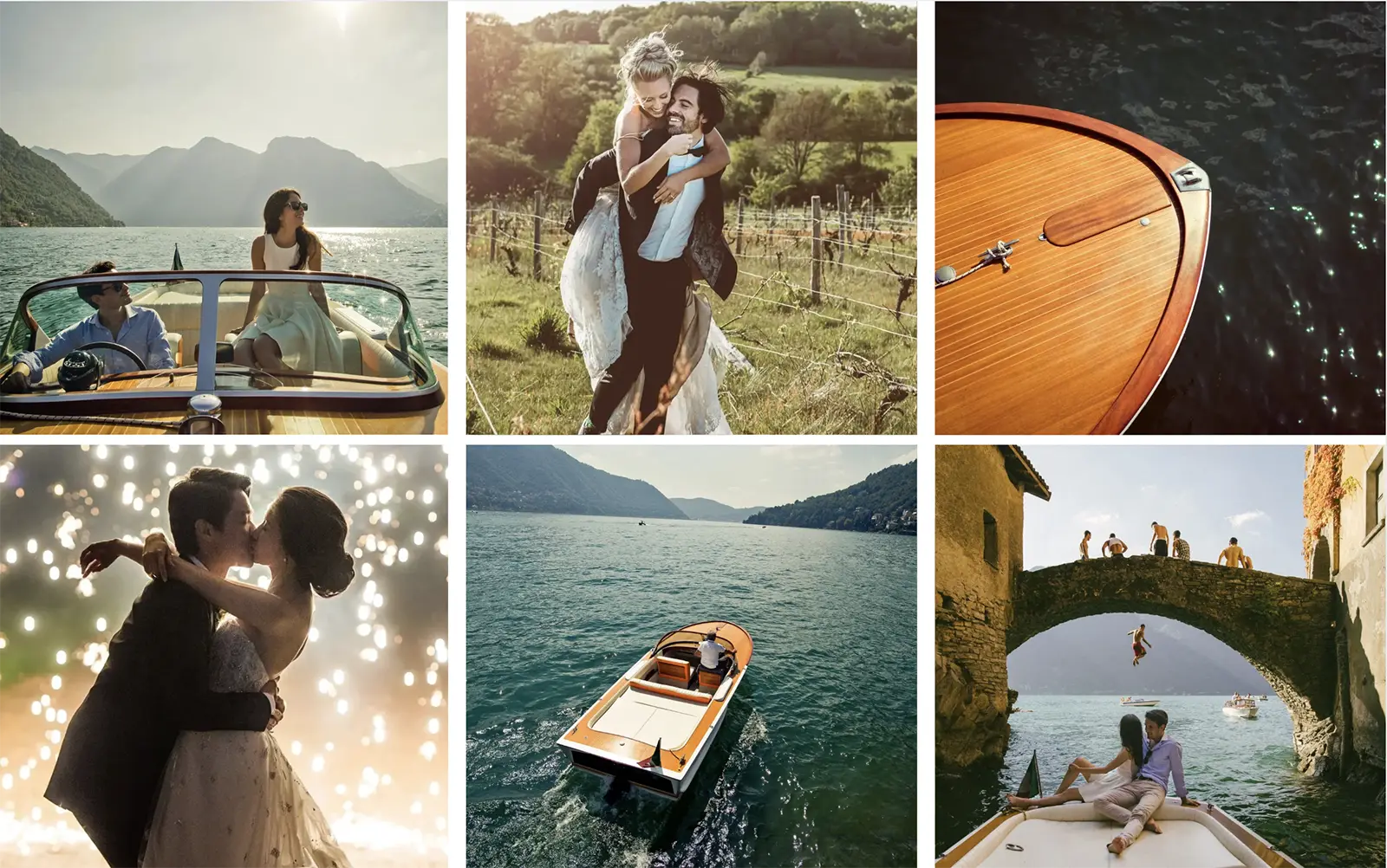 Collage of South of France wedding photography across Antibes, Cap-Ferrat, Provence and Saint-Tropez